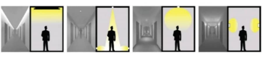 Common way of lighting design in corridor