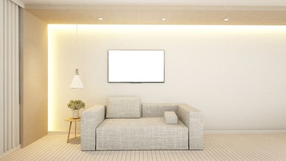 Lampu downlight pada ruangan