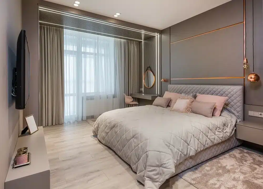 kamar dengan cahaya warm