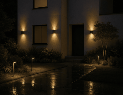 Iluminasi taman malam