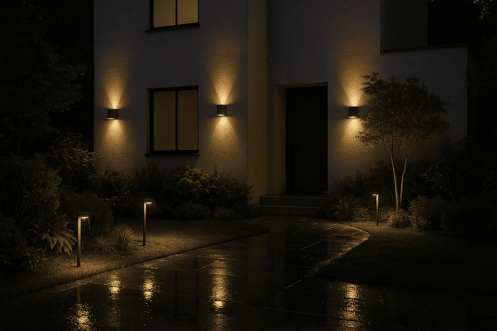 Iluminasi taman malam
