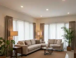 Pencahayaan di ruang tamu