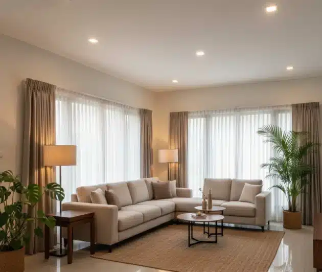 Pencahayaan di ruang tamu