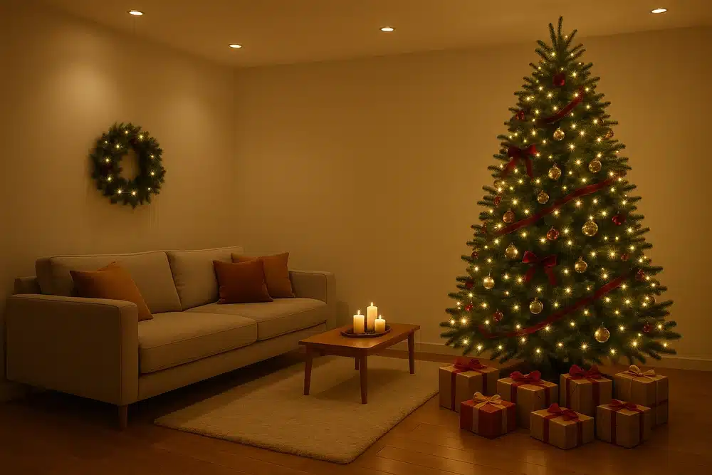 Ruang tamu natal elegan