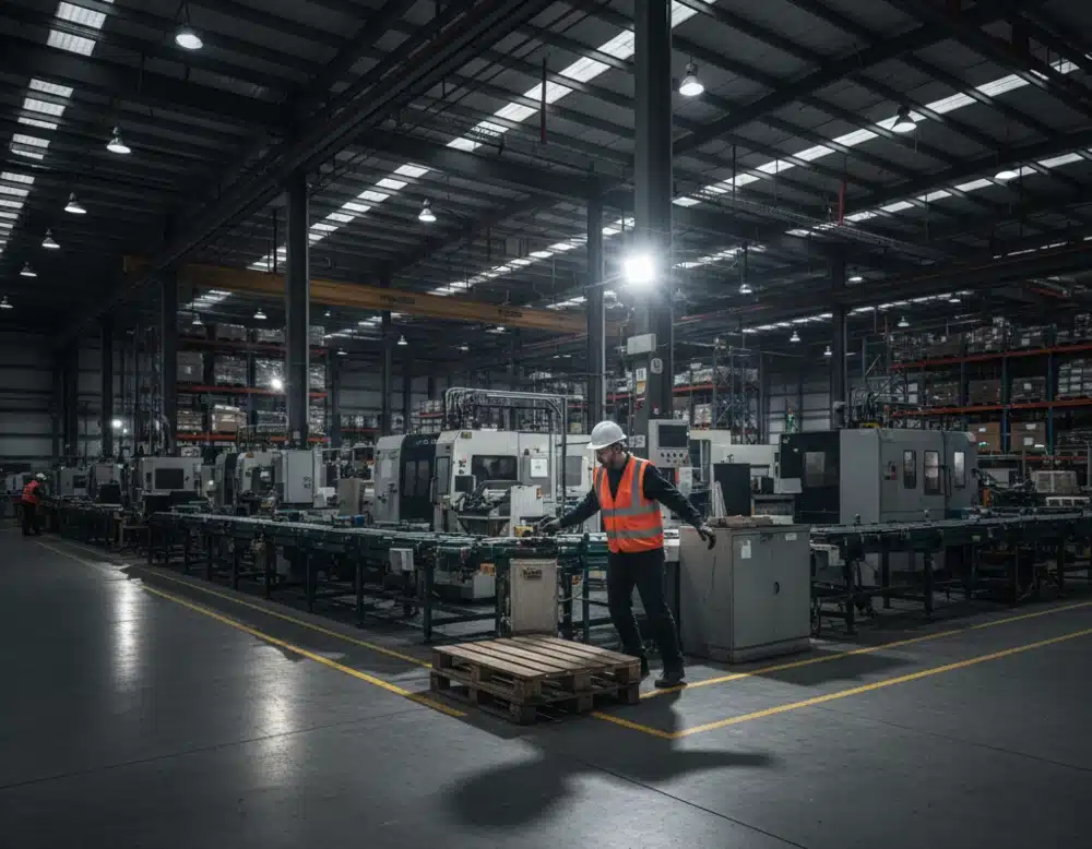 Sering Terjadi Nyaris Kecelakaan di Area Produksi? Saatnya Evaluasi Ulang Pencahayaan LED Industrial 1 LED area produksi