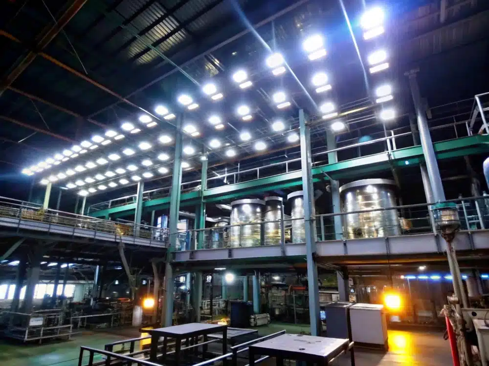 Area Produksi Pabrik Terasa Kurang Terang Padahal Lampu Banyak? Ini Kesalahan Penataan Pencahayaan yang Sering Terjadi 2 Pencahayaan di area produksi pabrik