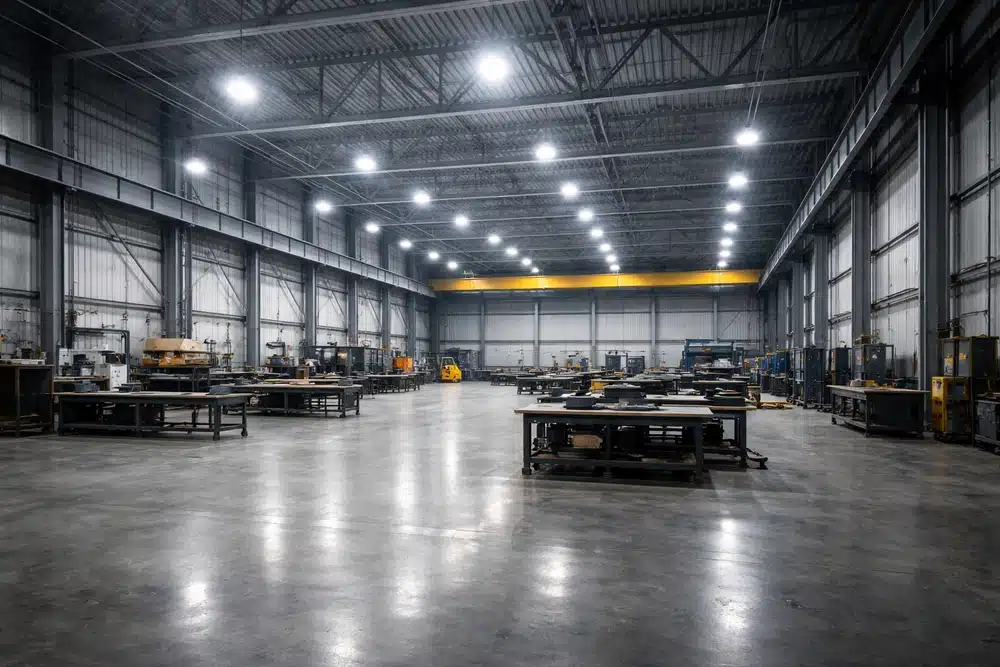 Lampu Masih Nyala Normal, Tapi Biaya Maintenance Terus Naik? Ini Penyebab yang Sering Tidak Disadari di Bangunan Komersial 2 Lampu area produksi