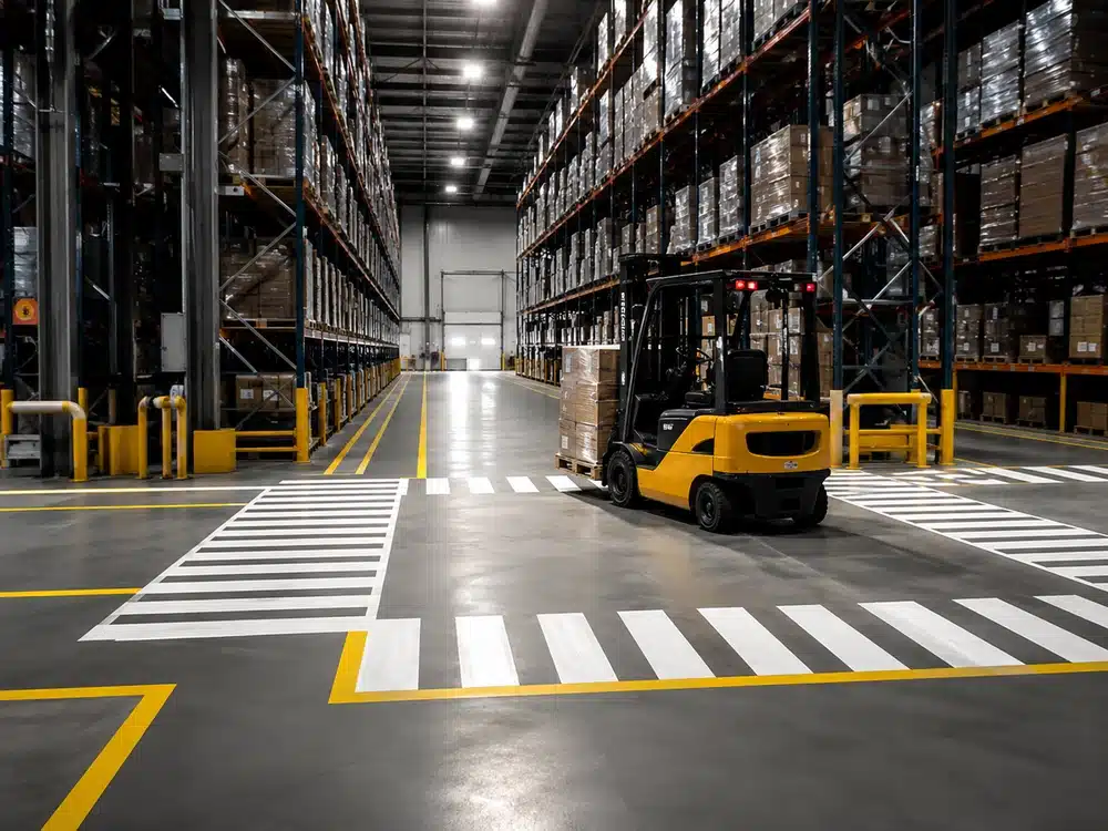 Gudang Sudah Terang Tapi Forklift Masih Sering Nabrak Rak? Bisa Jadi Ada Blind Spot Tersembunyi 1 Forklift di gudang