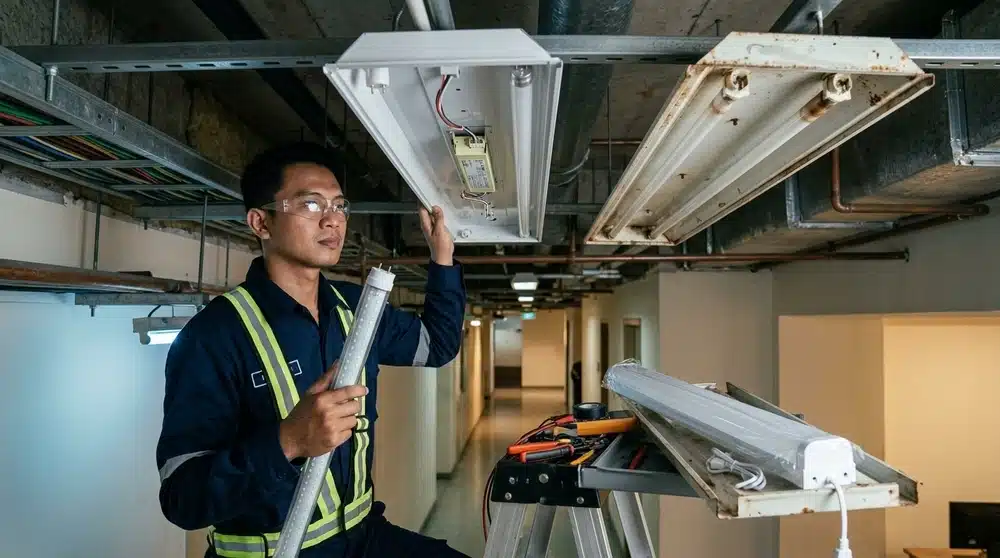 Mengganti Lampu TL dengan LED T8 Tube atau LED Batten, Mana yang Lebih Tepat? 2 Bandingkan hasil pencahayaan