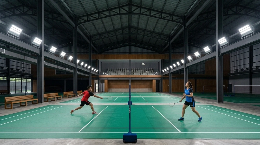 Lampu untuk Lapangan Badminton: Tentukan Watt, Jumlah, dan Posisi Pemasangannya 2 Penerangan di lapangan badminton